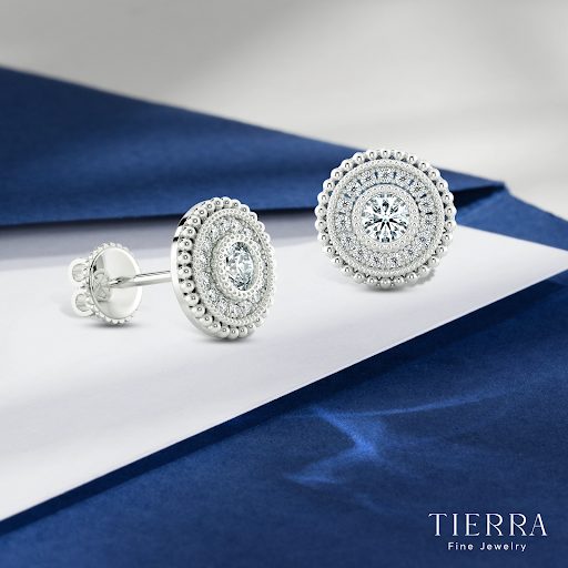 Hoa tai kim cương dáng Halo BTA2111