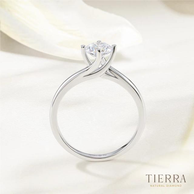 Nhẫn đính hôn kim cương Trellis 4 chấu xoắn NCH1402