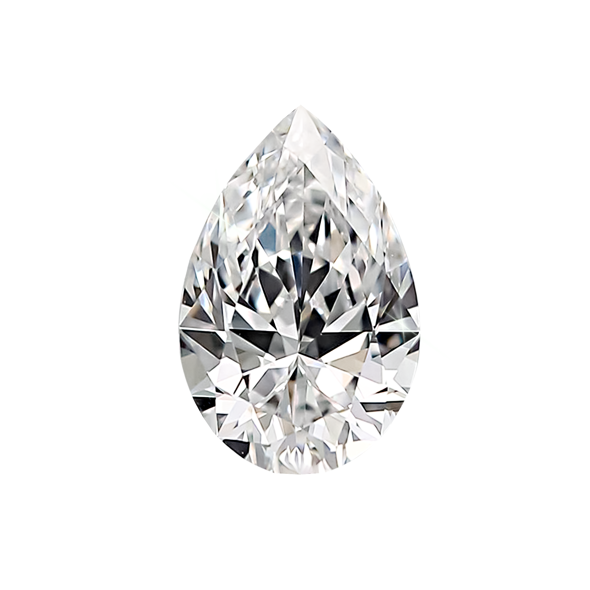 Kim cương tự nhiên Pear 8ly6 F VVS2  EX EX Medium